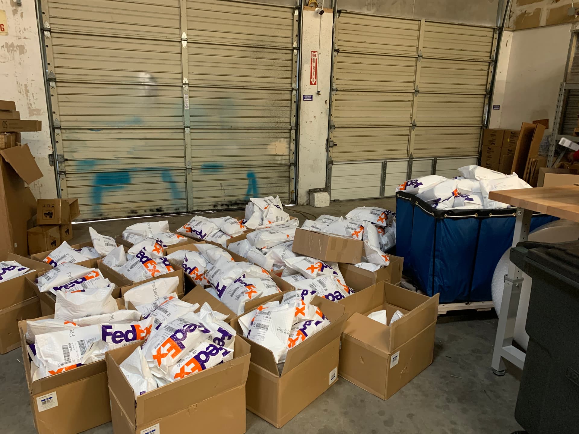 Early warehouse days — shipping orders