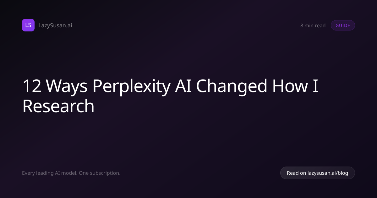 12 Ways Perplexity AI Changed How I Research | LazySusan